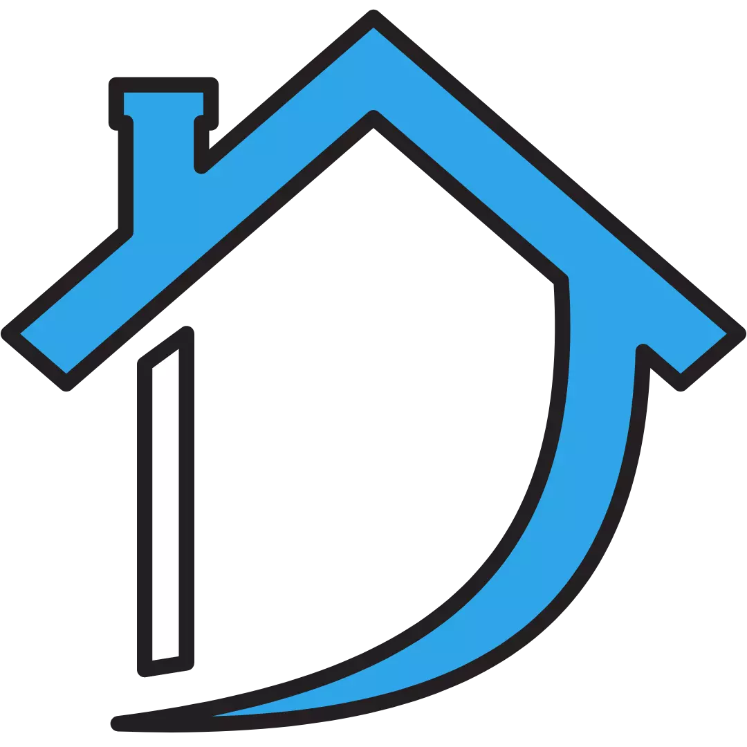 Imagen decorativa de una casa con una de sus paredes curvas